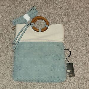 Gramercy & Grand Vegan Leather Laser Cutout Boho Carry Handbag Bag Purse